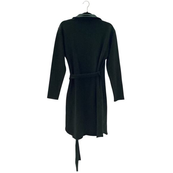 Frank & Eileen Willa Long Sleeve Triple Fleece Wrap Dress In Evergreen Small - Picture 12 of 16
